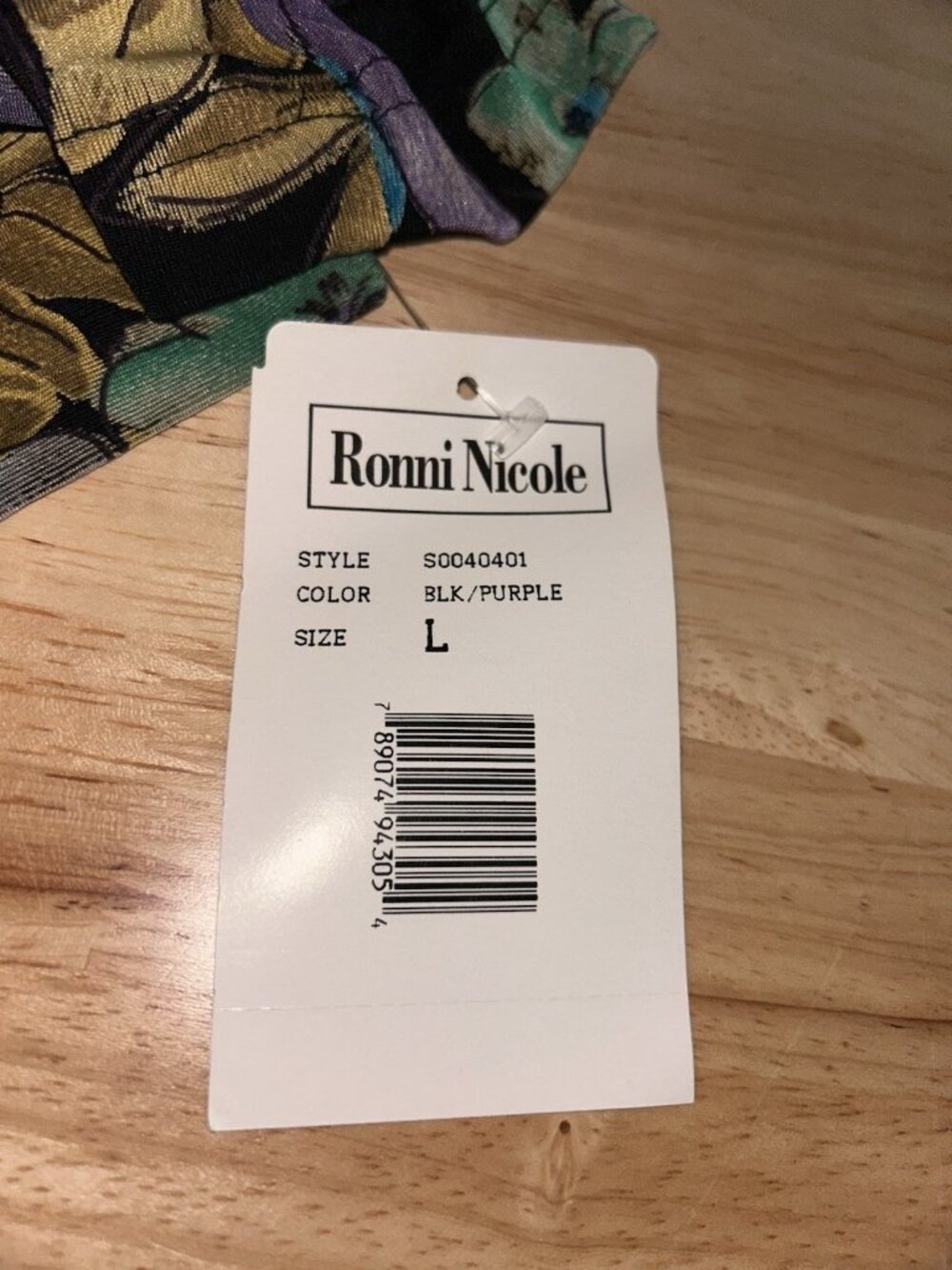 VTG NWT Ronni Nicole Sz LARGE Tropical Floral Open Front Jacket Cardigan TRAVEL - Picture 8 of 11